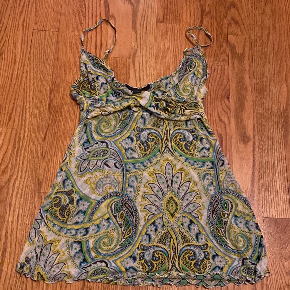 Floral express design studio tank 100% silk